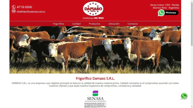 Diseño Web Dámaso Frigorífico