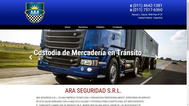Diseño Web para Ara Seguridad