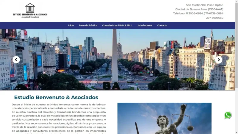 Diseño Web Estudio Benvenuto